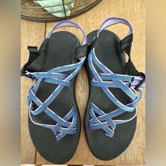 Chaco Women’s ZX2 Classic Sport Sandal - Purple/Blue/Black - Size 9 - Picture 2 of 5
